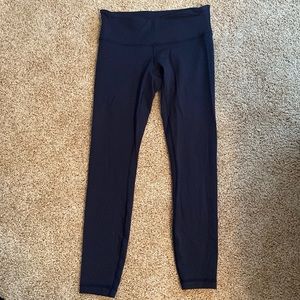 lululemon wunder under navy blue leggings